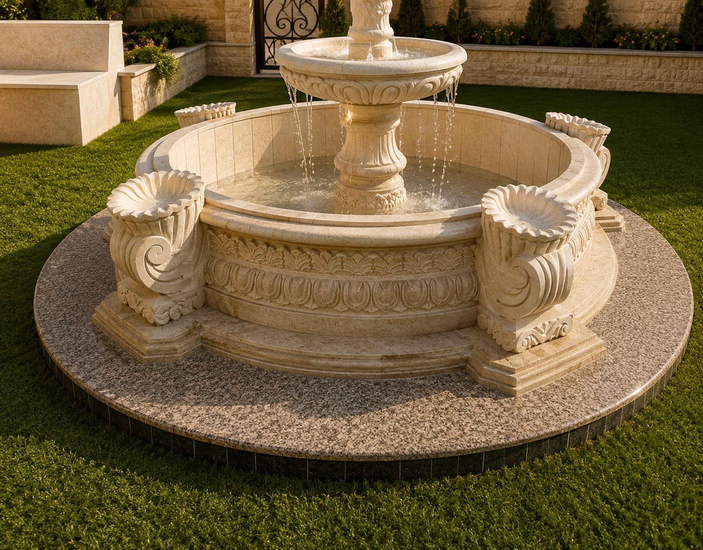 Tamkeen Marble decorative stone fountain and water feature