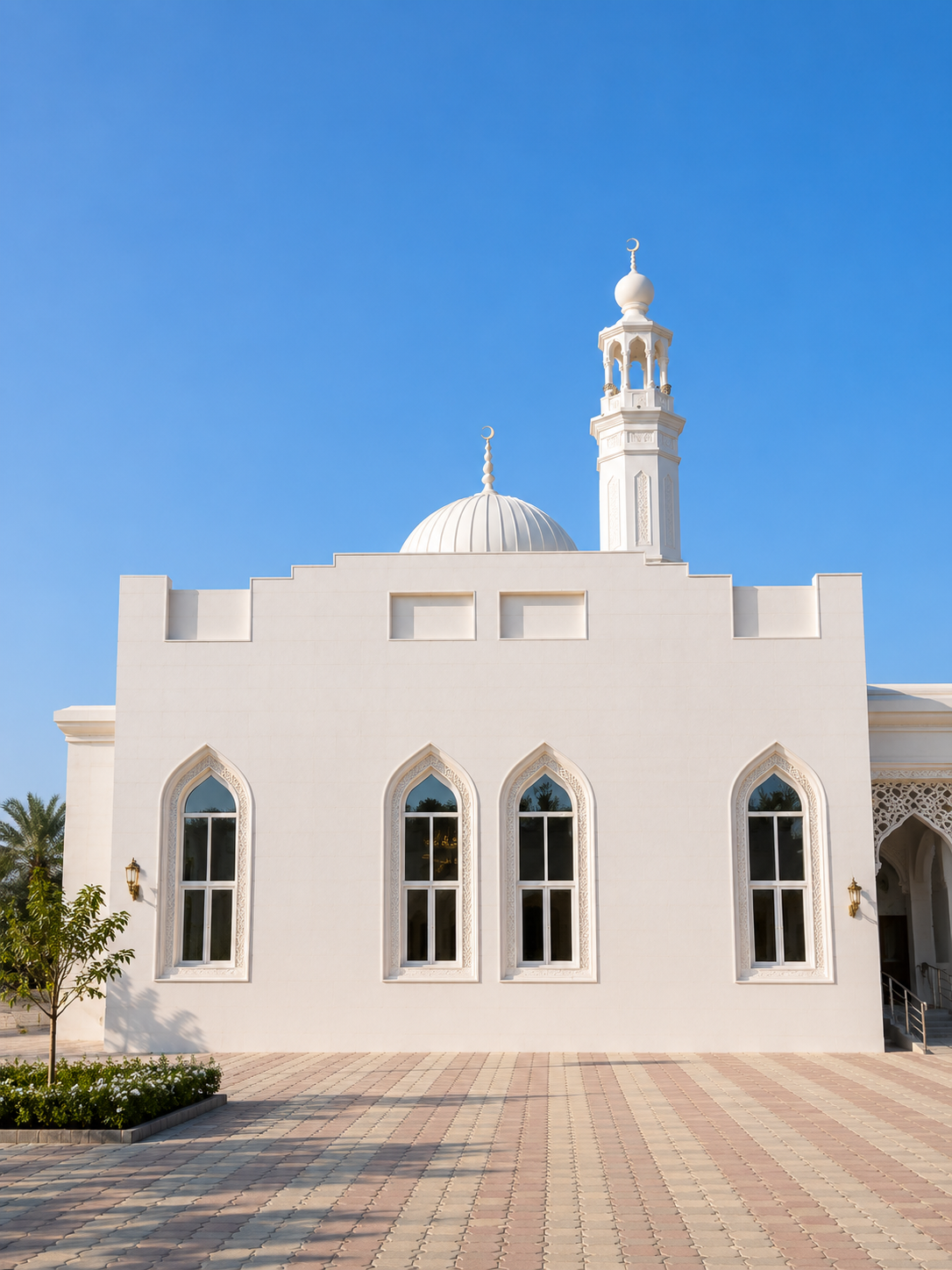 Tamkeen Marble mosque exterior with natural stone architectural finishes