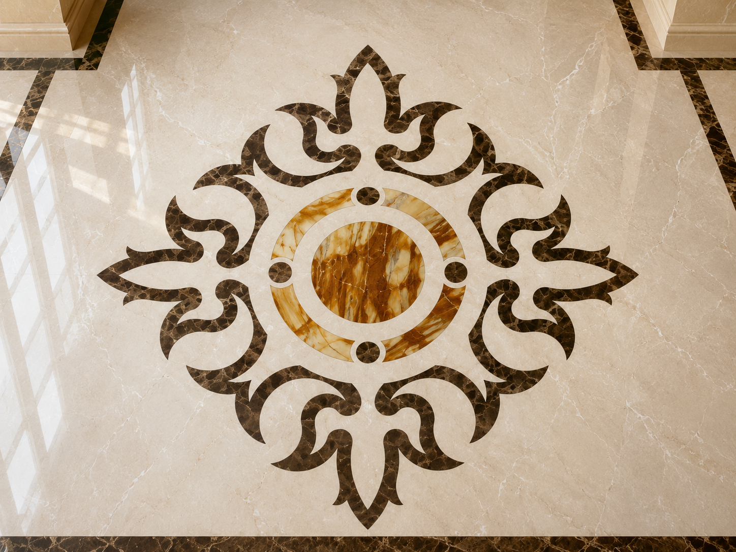 Tamkeen Marble decorative stone flooring in a luxury residence